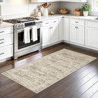 Soalmost 2x4 Washable Rugs for Kitchen, Small Area Rug Brown | Non-Slip Vintage - Image 2