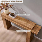 OKD 63 Inch Modern Entryway Console Table, Solid Geometry Accent Sofa Table - Image 4