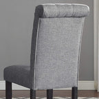 Roundhill Furniture Leviton Solid Wood Tufted Dining Chair - Image 5