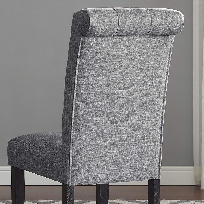Roundhill Furniture Leviton Solid Wood Tufted Dining Chair - Image 5