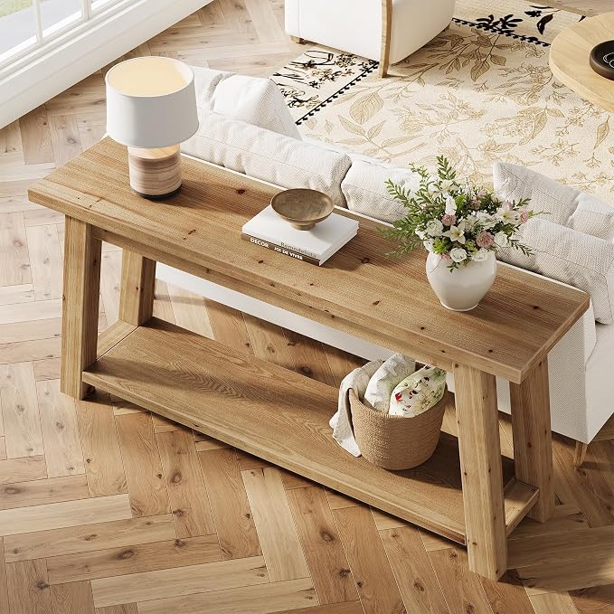 LITTLE TREE 70.9" Solid Wood Console Table - Image 6
