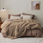 Bedsure GentleSoft Fluffy Brown Blankets Queen Size by Unknown