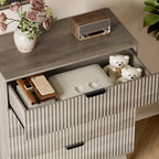 BORNOON 39" Tall Dresser for Bedroom, 4-Drawer Fluted Chest of Drawers - Image 6