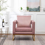 Roundhill Furniture Lenola Upholstered Accent Arm Chair - Image 7