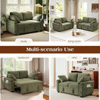 Ihanherry 59-inch Corduroy Convertible Sofa Bed - Image 7