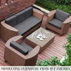 12PCS Patio Cushion Covers, Patio Furniture Couch Seat Slipcovers | Washable - Image 6