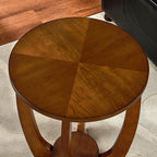Round Solid Wood Coffee & End Table Set, 3-Piece Solid Wood Living Room Table - Image 8
