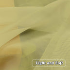 Mustard Yellow Sheer Curtains 108 Inches Long, Light Filtering Airy Transparent - Image 5