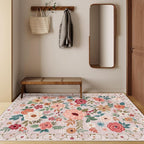 DUKINO 3x5 Area Rug, Floral Washable Rug - Image 6