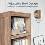 LINSY HOME 5-Shelf Bookcase, Narrow Bookshelves Floor Standing Display Storage - Image 9