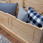 Linon Harris Unfinished Wood Backless Nook - Image 5