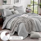 Monbix King Size Comforter Set, King Size Comforter Set 7 Pieces, Cationic - Image 3