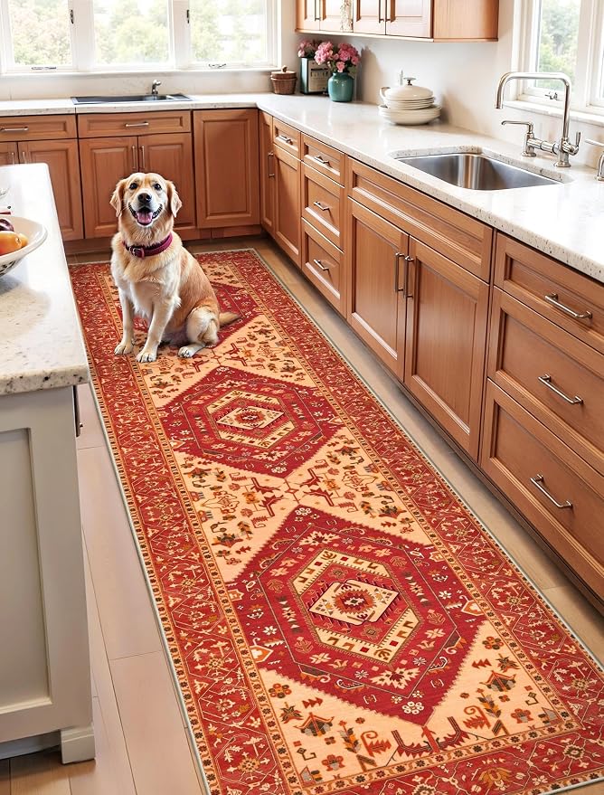 SERISSA 2'6"x8' Washable Non Slip Boho Runner Rug - Image 3