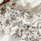 jinchan Ruffled Floral Valance Linen Shabby Chic Small Window Curtain 18 Inch - Image 7