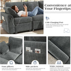 Ihanherry 83-inch 5-Seater Large Sectional Sofa Bed - Image 6
