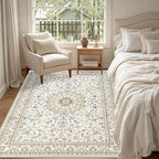 6x9 Area Rugs Living Room: Washable Vintage Rug - Image 4