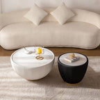Round Marble Coffee Table Set of 2, 2 Piece Coffee Table and End Table - Image 3