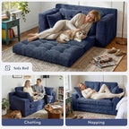Homkdom Convertible Loveseat Sleeper, Space-Saving Folding Sofa Bed - Image 5