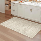 Soalmost 2x4 Washable Rugs for Kitchen, Small Area Rug Beige | Non-Slip Vintage by Soalmost
