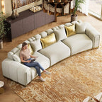 145" Oversized Velvet Chesterfield Sectional Couches - Image 5