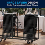 Flash Furniture Hercules Set of 10 Indoor/Outdoor Heavy-Duty Plastic Folding - Image 7