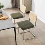 Zesthouse Natural Rattan Dining Chairs Set of 6, Mid Century Modern Dining - Image 9