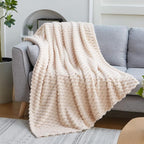 EXQ Home Gentle Soft Fleece Throw Blanket – Cozy Lightweight 3D Imitation - Image 3