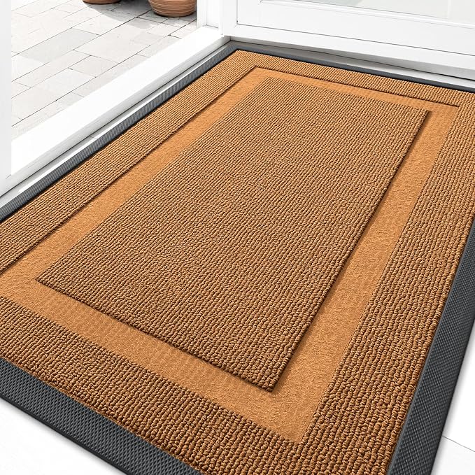 OLANLY Front Door Mat Outside 33x21, All-Season Heavy-Duty Rubber Doormat | by OLANLY
