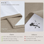 Deep Flax Linen Pinch Pleated 100% Blackout 92 Inch Curtains 2 Panels | Greige - Image 5