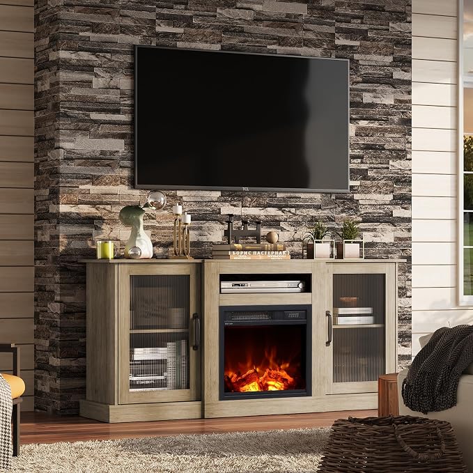 WLIVE Fireplace TV Stand for 65" TV, Entertainment Center - Image 2