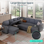LINSY HOME Sectional Sleeper Sofa Pull Out Couches - Image 4
