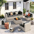 UDPATIO Outdoor Patio Furniture Set, 7-Piece Modular Sectional Sofa by UDPATIO