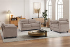 HAOMARKETS Corduroy Sofa Set, Upholstered Armchair Set of 2 and Loveseat by HAOMARKETS