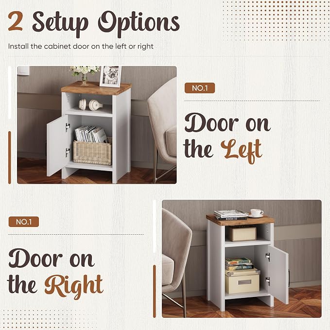 YESHOMY Farmhouse Modern Nightstand - Image 5
