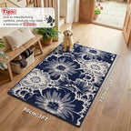 Findosom Washable Area Rug 3x5, Non Slip High-Low Textured Floral Rugs - Image 2