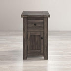 Jofran Madison County Pine Reclaimed Chairside End Table, Barnwood Brown - Image 9