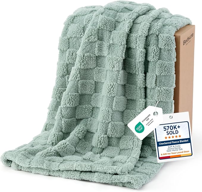 Bedsure GentleSoft Sage Green Throw Blanket by Unknown