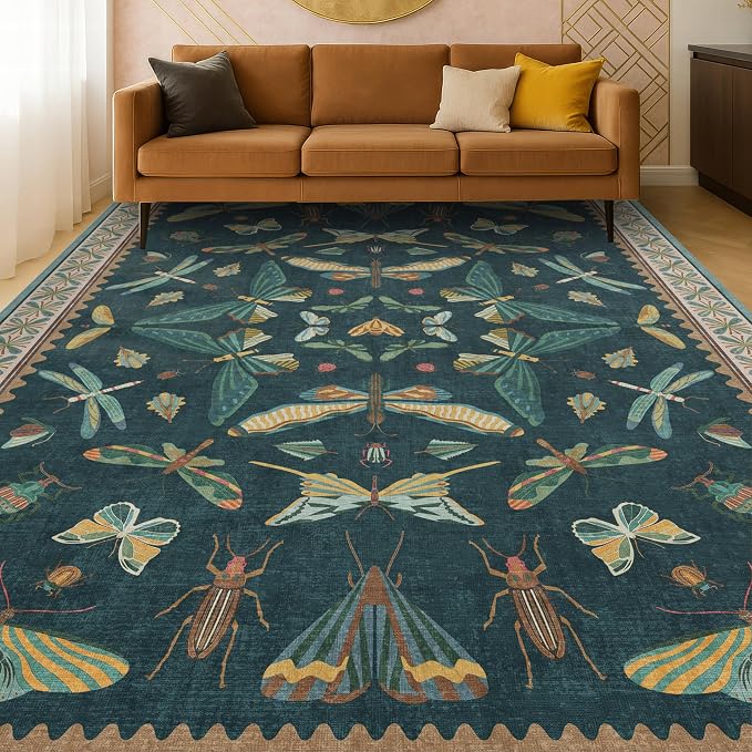 Oriental Blue and Green Area Rugs - Image 6