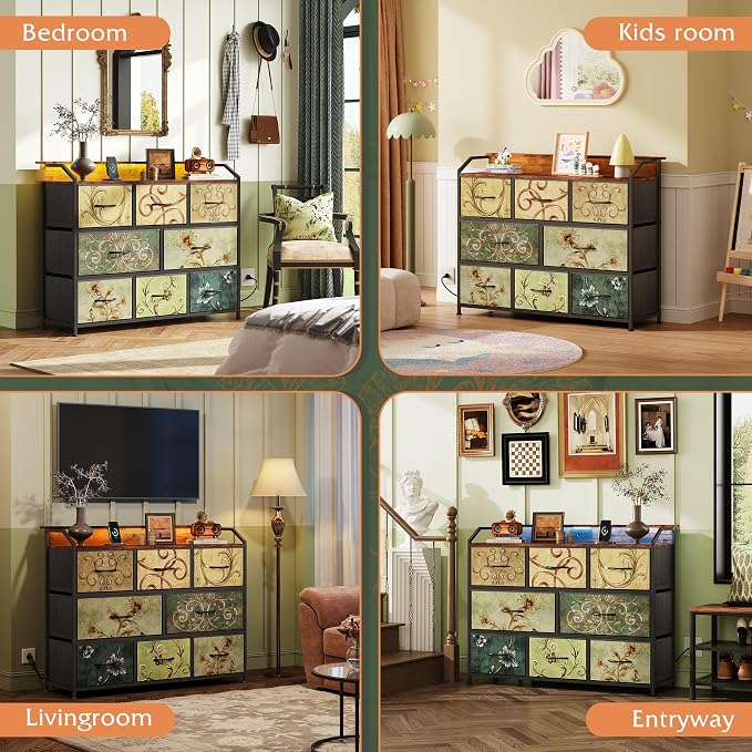 WLIVE Led Dresser for Bedroom, TV Stand for Bedroom - Image 3