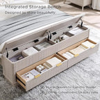 T4TREAM Fluted Queen Size Bed Frame - Image 4