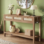 SUPERJARE Rattan Console Sofa Table by SUPERJARE
