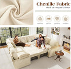 Ihanherry Large U-Shaped Sectional Sofa Bed, 8-Seater Convertible Sleeper - Image 4