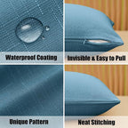 NiNi ALL Pack of 2 Decorative Outdoor Waterproof Pillow Covers Square Garden - Image 3