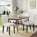 Welzona Upholstered Dining Chairs Set of 2, Modern Button Tufted Parsons Design - Image 3