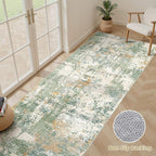 LOONGRUG Runner Rug 3x8 Washable Non-Slip Kitchen Neutral Modern Rug | Abstract - Image 3
