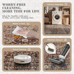 6x9 Area Rugs - Washable Vintage Retro Living Room Rug, Soft Ultra Thin Non - Image 6