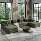 MONVANE 141" U Shaped Cloud Sectional Couch - Image 2