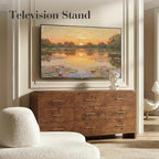Curved 9-Drawer Dresser for Bedroom, Vanity Desk TV Stand for Living Room - Image 4