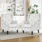 Pia Ricco High Back Floral Accent Chair - Image 5