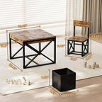 Kids Table and 2 Chairs Set, 4 in 1 Toddler Activity Table and Chairs Set - Image 3